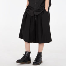 Load image into Gallery viewer, Casual Drawstring Culottes Cropped Wide-leg Pants
