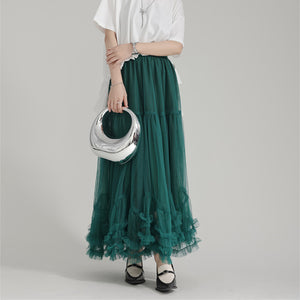 Multi-layered Mesh High Waist Skirt