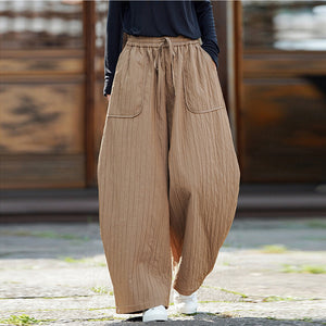 Plush And Thickened Casual Loose Straight Harem Pants