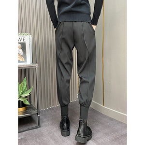 Casual Solid Color Straight Leg Ankle-length Pants