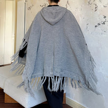 Load image into Gallery viewer, Vintage Tassel Hooded Cape Zipper Sweater
