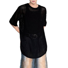 Load image into Gallery viewer, Mesh Knit Casual Short Sleeve Shirt
