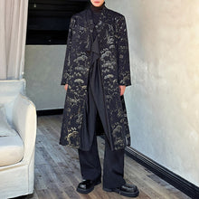 Load image into Gallery viewer, Vintage Jacquard Dark Pattern Long Coat
