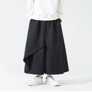 Irregular Straight-leg Casual Trousers