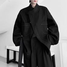 Load image into Gallery viewer, Winter Exposed Stitching Design Woolen Coat
