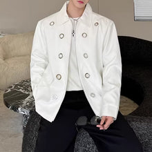 Load image into Gallery viewer, Eyelet Design Shoulder Pad Jacket
