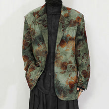 Load image into Gallery viewer, Floral Flocked Loose-fitting Blazer
