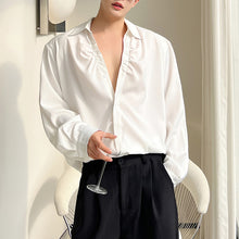 Load image into Gallery viewer, Pleated V-neck Loose Shirt
