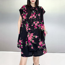 Load image into Gallery viewer, Floral Sleeveless Casual Suit
