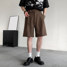 Load image into Gallery viewer, Straight-leg Casual Pants with Belt Design
