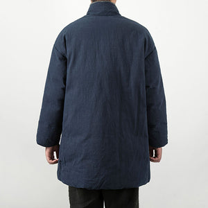 Loose Mid-length Slanted Jacket