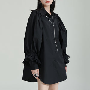 Loose Lantern Sleeve Shirt