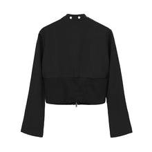 Load image into Gallery viewer, Black Metal Zip Long Sleeve Jacket
