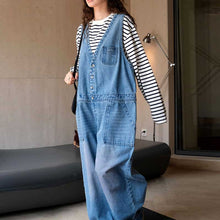 Load image into Gallery viewer, Denim Casual Long Loose Overalls
