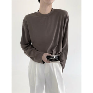 Soft Solid Color Loose Bottoming T-shirt