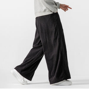 Corduroy Casual Thick Straight Wide-leg Pants