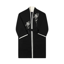 Load image into Gallery viewer, Embroidered Wool Retro Thickened Mid-length Coat
