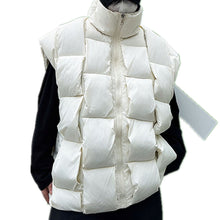 Load image into Gallery viewer, Stand Collar Down Cotton Square Vest
