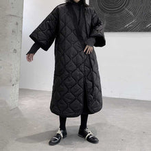 Load image into Gallery viewer, Loose Lace-up Vintage Rhombus Coat
