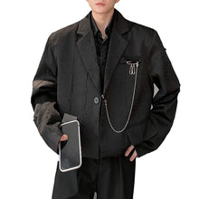 Load image into Gallery viewer, Loose Short Casual Suit Jacket with Padded Shoulders
