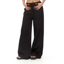 Load image into Gallery viewer, Loose Straight Casual Black Trousers
