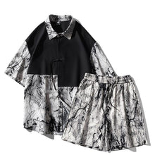 Load image into Gallery viewer, Summer Ice Silk Shirt and Shorts Two Piece Set
