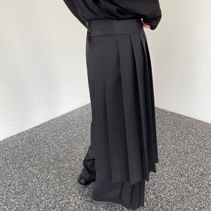 Detachable Samurai Wide Leg Pleated Culottes