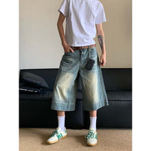 Load image into Gallery viewer, Vintage Wide-leg Straight-leg Denim Trousers
