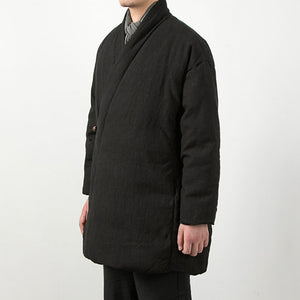 Loose Mid-length Slanted Jacket