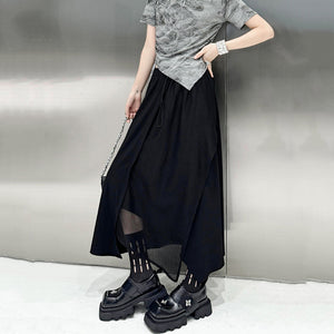 Irregular Patchwork A-line Skirt