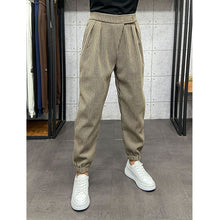 Load image into Gallery viewer, Winter Thick Striped Pleated Cropped Trousers
