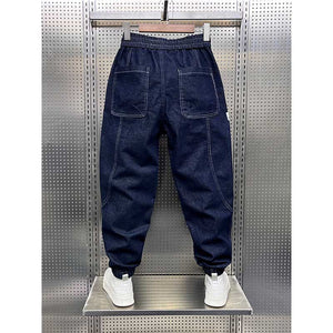 Winter Denim Harem Loose Fleece Pants