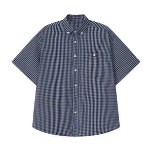 Summer Retro Plaid Short Sleeve Shirt