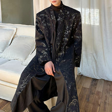 Load image into Gallery viewer, Vintage Jacquard Dark Pattern Long Coat
