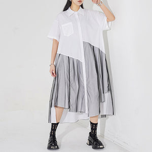 Irregular Mesh Patchwork Dress