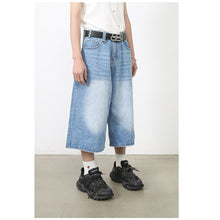 Load image into Gallery viewer, Summer Retro Blue Denim Shorts
