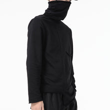 Load image into Gallery viewer, Dark Long-sleeved Pullover Turtleneck T-shirt
