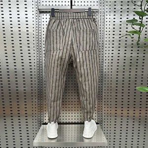 Vertical Striped Slim Casual Harem Pants