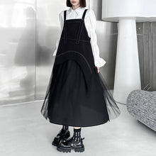 Load image into Gallery viewer, Mesh Patchwork Suspender Skirt
