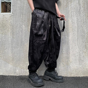 Shiny Loose Drape Casual Pants