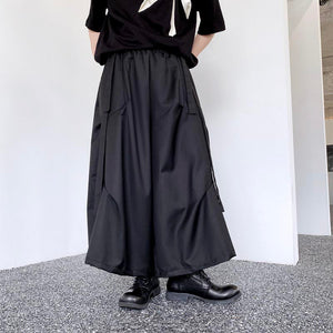 Dark Ribbon Pleated Wide Leg Hakama