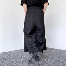 Load image into Gallery viewer, Double Layer Floral Panel Pleated Wide Leg Pants
