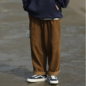 Retro Corduroy Straight-leg Casual Pants