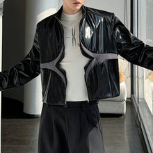 Load image into Gallery viewer, PU Glossy Short Leather Jacket
