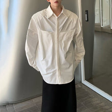 Load image into Gallery viewer, Double Collar Structured Pleated Long Sleeve Shirt
