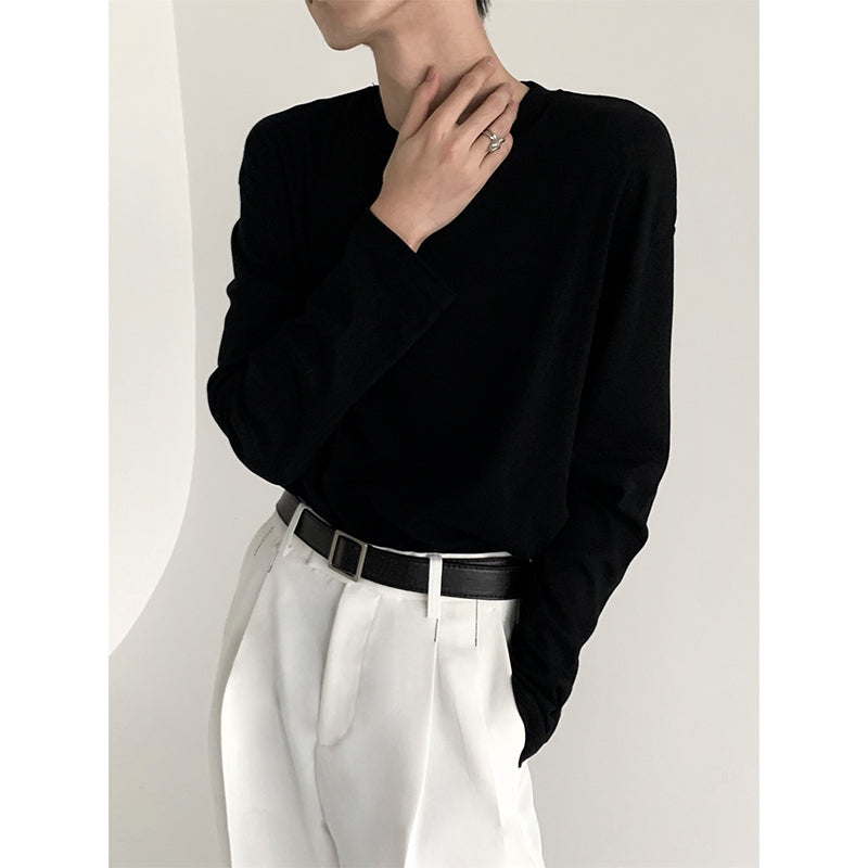 Soft Solid Color Loose Bottoming T-shirt