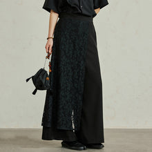 Load image into Gallery viewer, Asymmetric Lace Panel Wide-leg Pants
