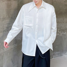 Load image into Gallery viewer, Pointed Collar Button-down Long-sleeve Shirt
