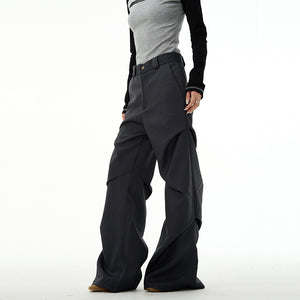 Low Crotch Mid-high Waist Casual Trousers