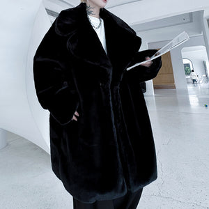 Warm Artificial Fur Oversized Coat